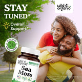Cápsulas Wild & Organic con fucus en primer plano para uso diario.