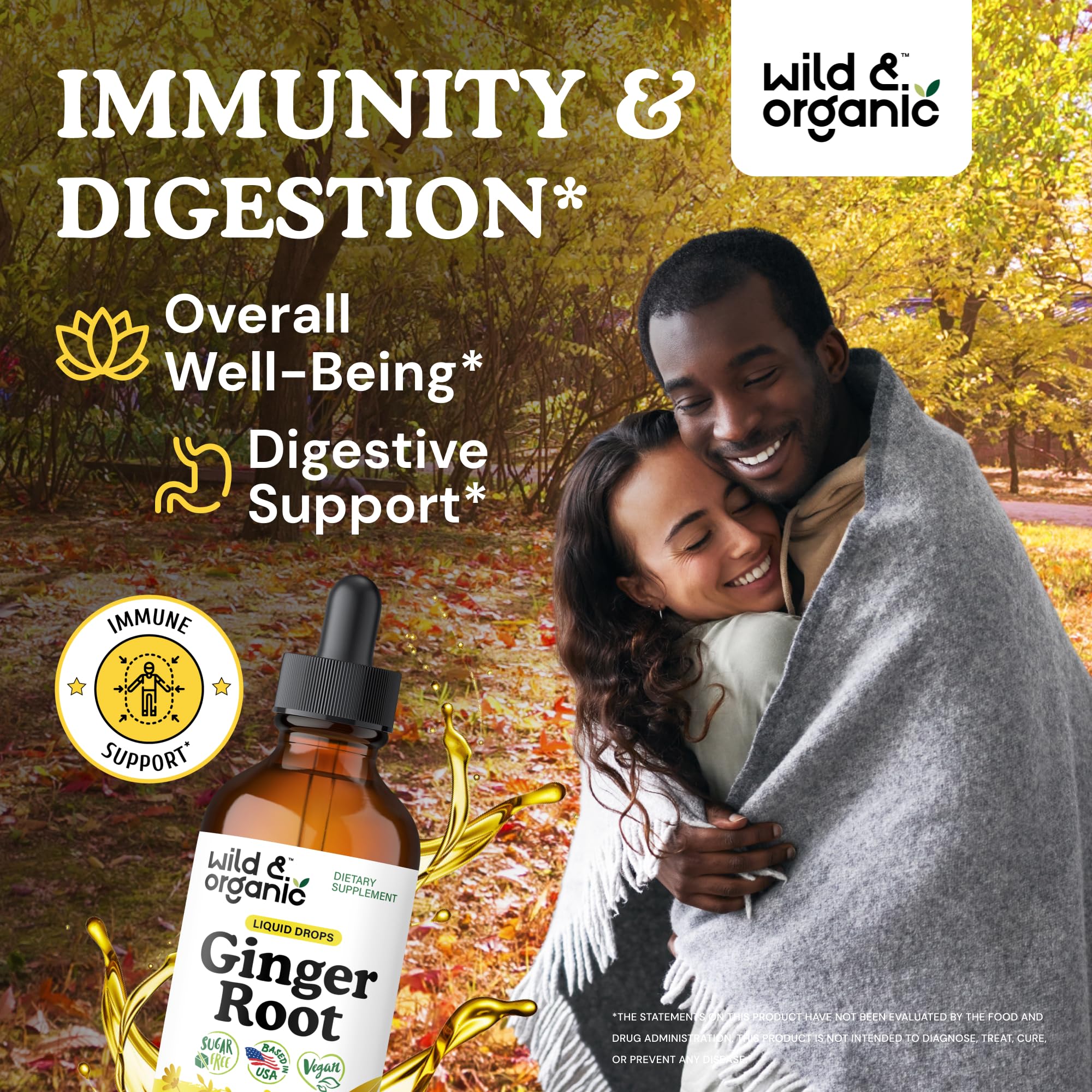 Wild & Organic: etiqueta clara que facilita verificar la dosis diaria.