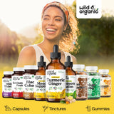 Wild & Organic tono dorado sugiere mezcla aromática agradable.
