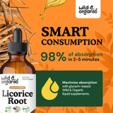 Wild & Organic gotero de regaliz, textura agradable, sin alcohol.