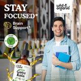 Cuentagotas de Wild & Organic Gotu Kola para dosis fácil.