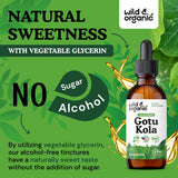 Frasco medidor para dosificar Wild & Organic Gotu Kola.