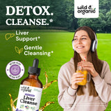 Wild & Organic mezcla herbal de desintoxicación del hígado, gotas para uso diario.