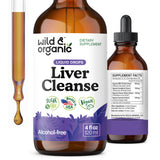 Wild & Organic limpieza de hígado en botella, apoyo diario suave.