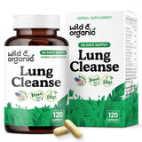 Wild & Organic Lung Cleanse envase con cápsulas para soporte respiratorio diario