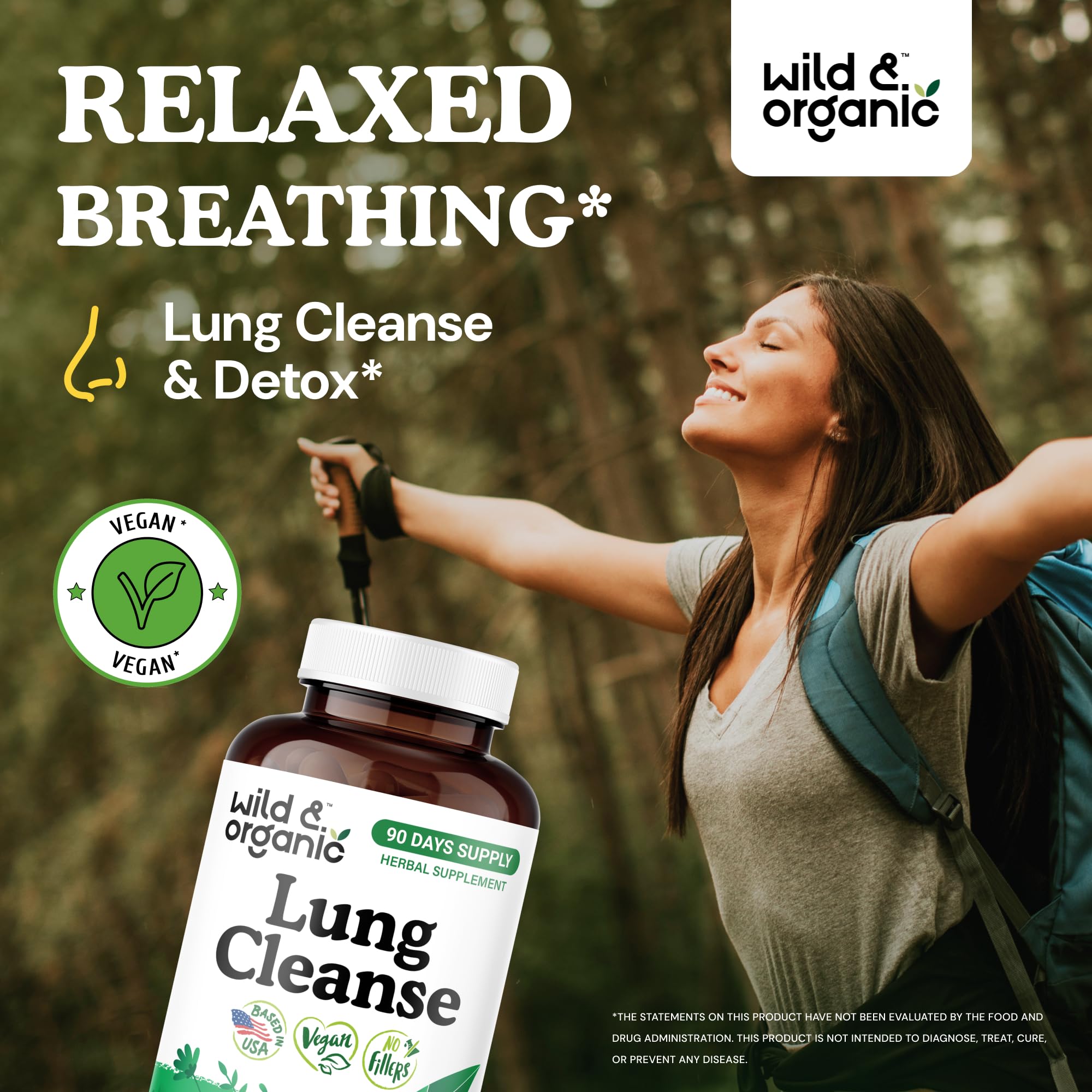 Wild & Organic, ingredientes clave en etiqueta, mezcla herbal
