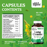 Wild & Organic Lung Cleanse cápsulas veganas para uso diario