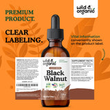 Instrucciones de uso de dos veces diarias para Wild & Organic tintura.