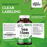 Wild & Organic Cápsulas de musgo marino: presentación de 180 cápsulas.