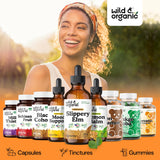 Wild & Organic olmo resbaladizo: base de glicerina, sin alcohol