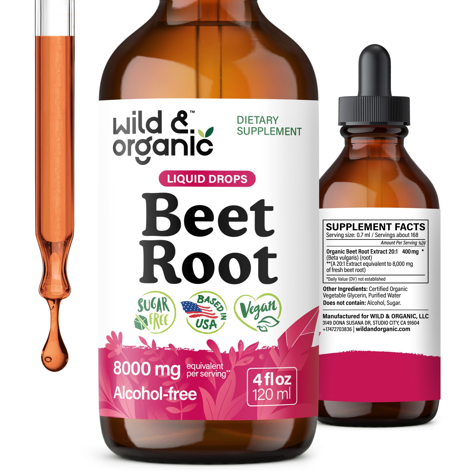 Wild & Organic remolacha extracto: gotas para bienestar diario