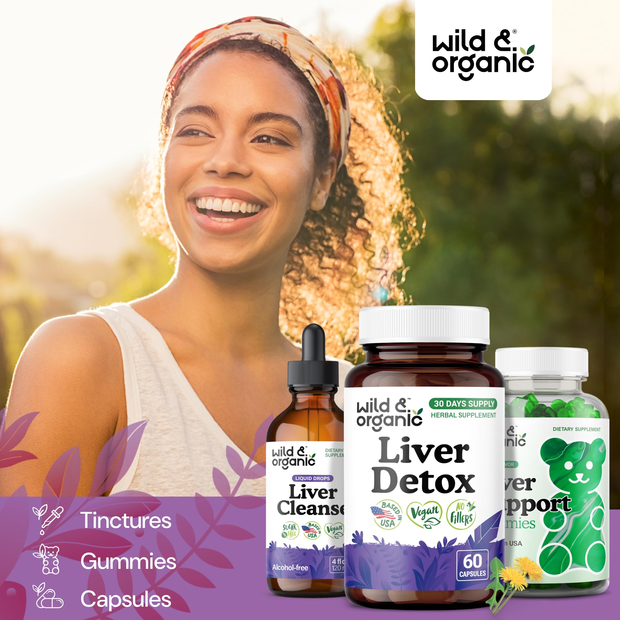 Recubrimiento de celulosa vegetal en cápsulas Wild & Organic.