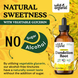 Wild & Organic Rhodiola Rosea Tintura: tono dorado natural y sabor suave sin azúcar