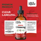 Wild & Organic ginseng Panax, posible apoyo para energía sostenida durante el día.