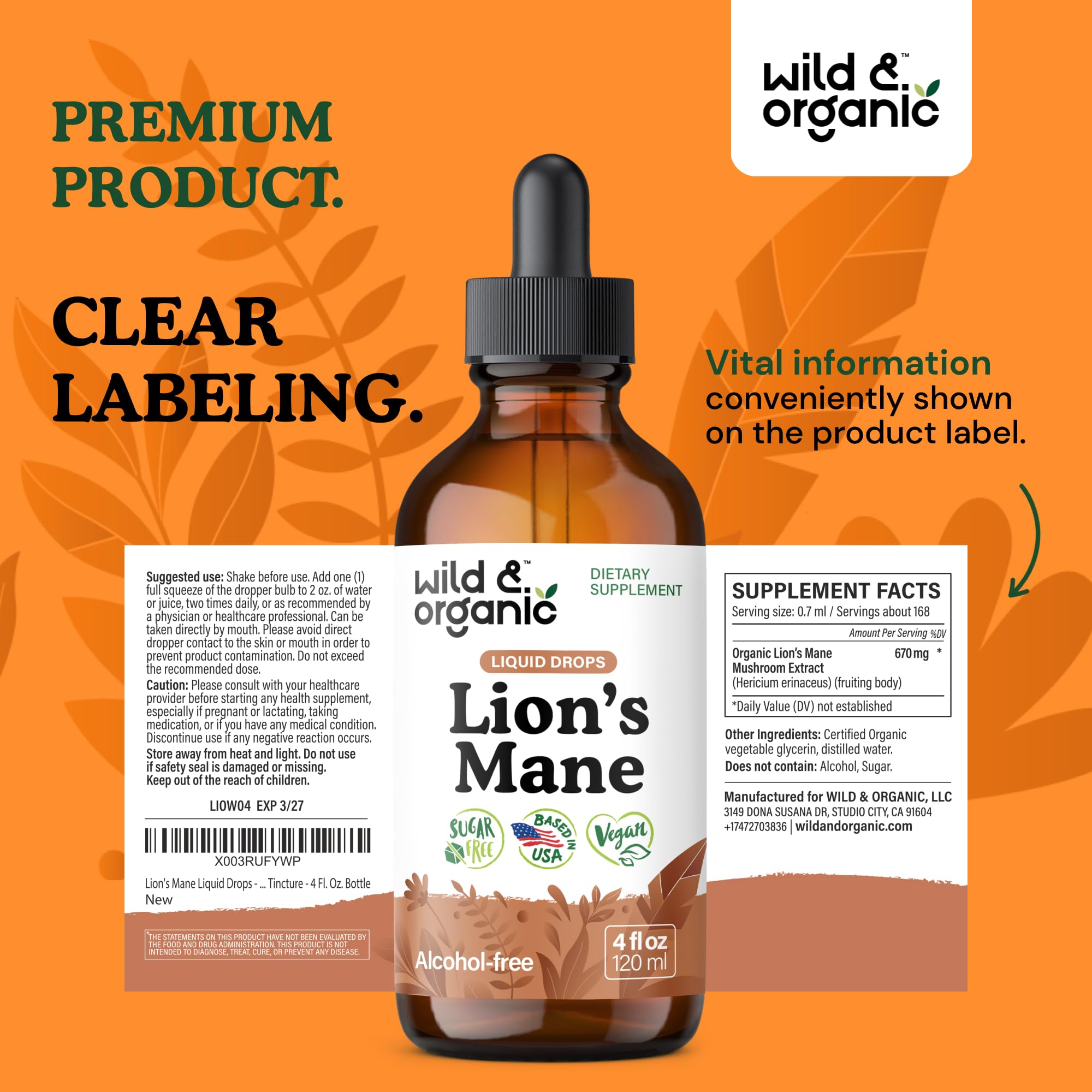 Wild & Organic sin aditivos artificiales para una experiencia natural.