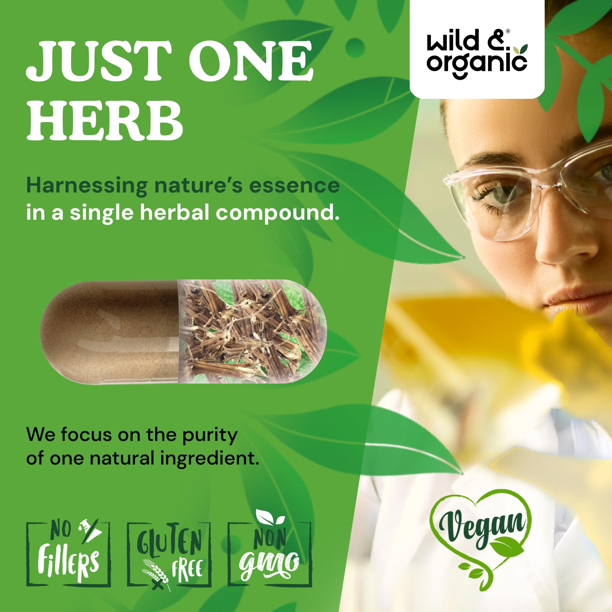 Wild & Organic Suministro 60 Días: botella para uso diario
