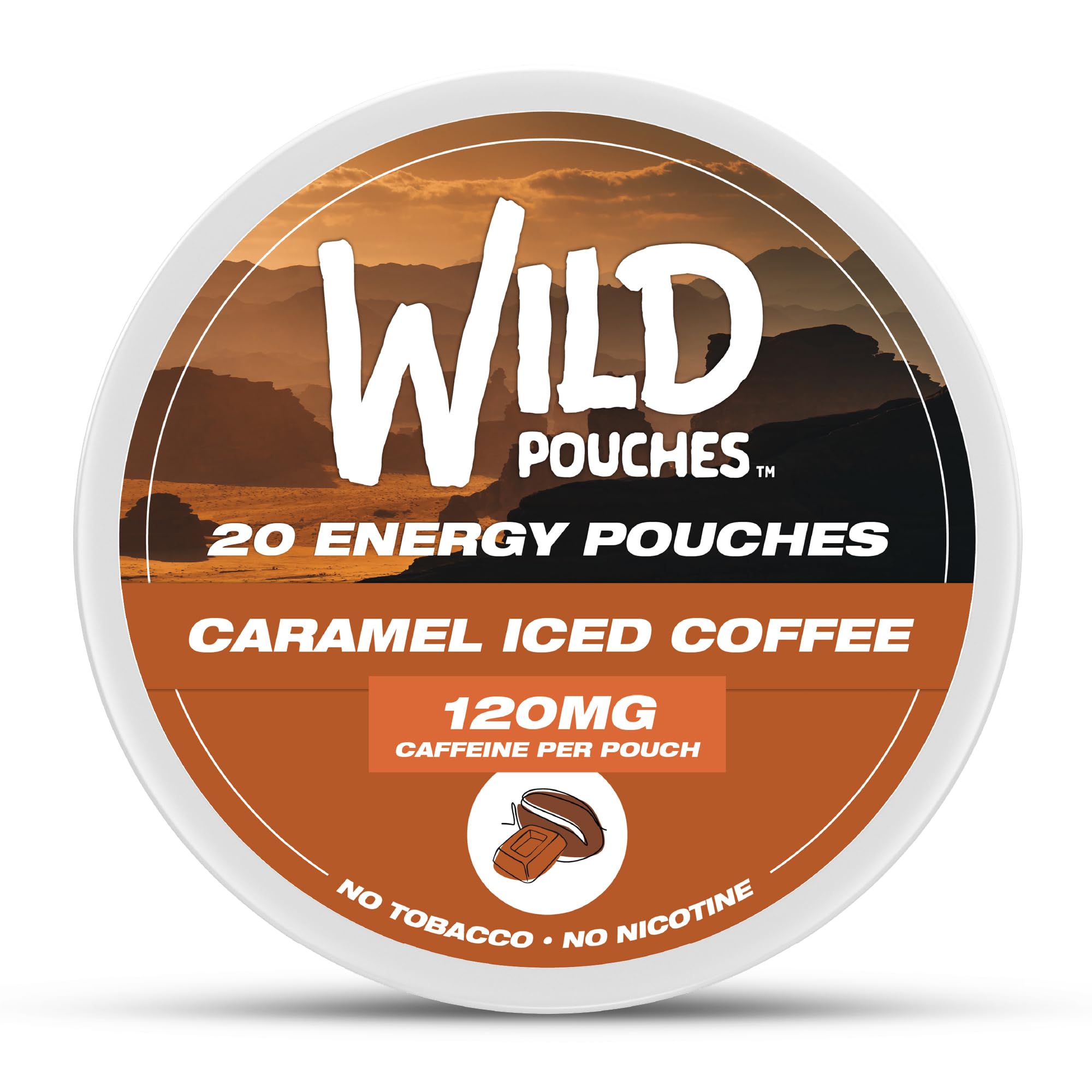 Wild Pouches cafeína 120 mg caramelo: impulso rápido para la mañana