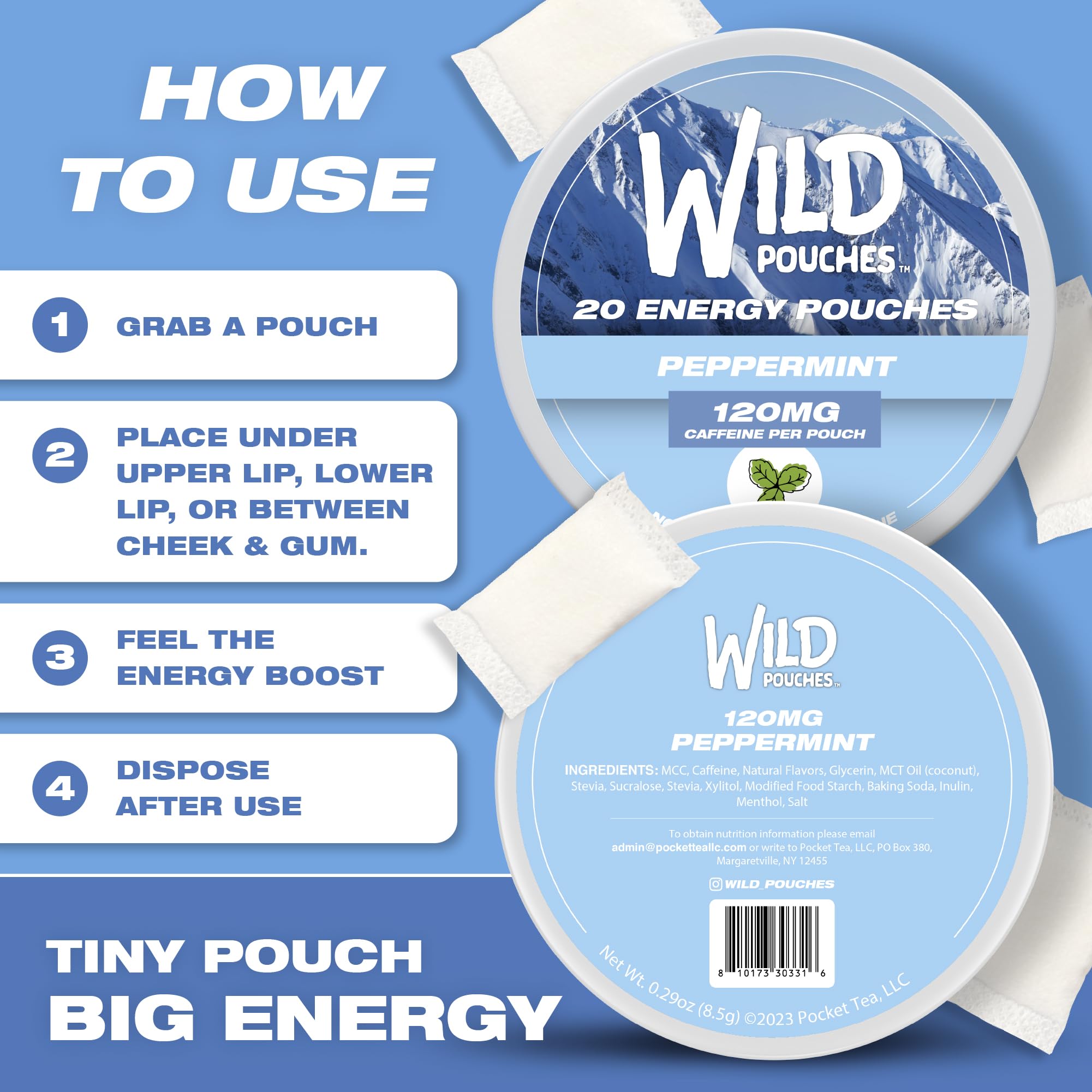 Wild Pouches perfectas como preentrenamiento para foco y energía.