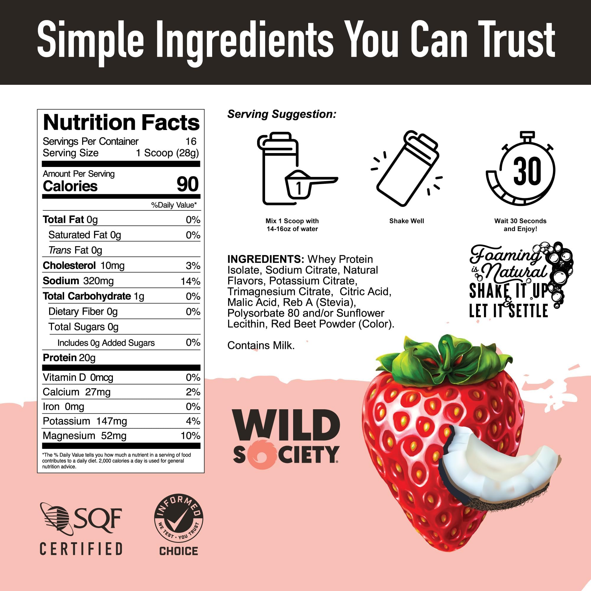 WILD SOCIETY Clear Whey con electrolitos para hidratación durante el entrenamiento.