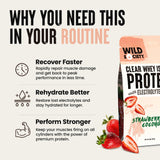 WILD SOCIETY Proteína clara, electrolitos para hidratación rápida durante la actividad