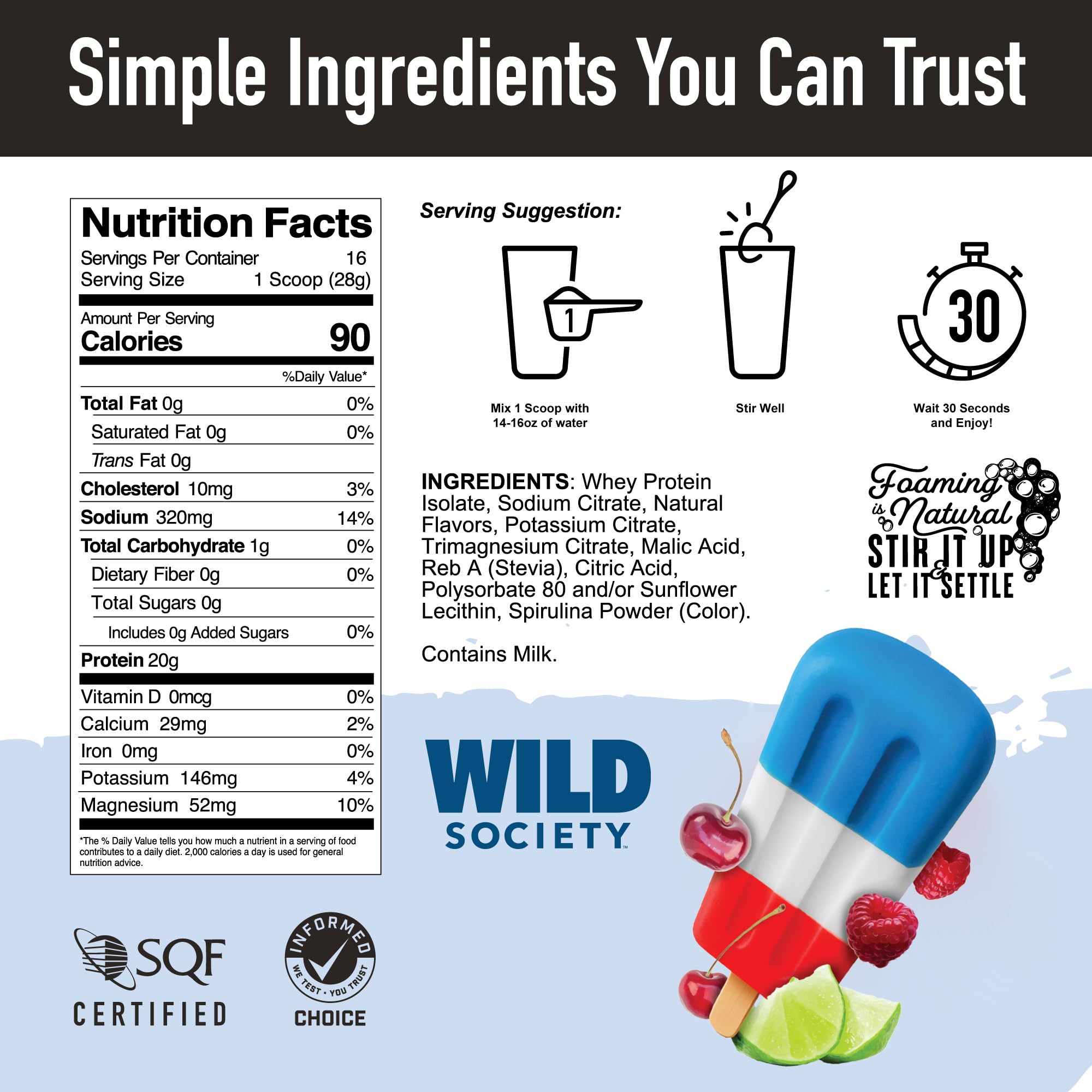 Wild Society textura proteina clara ligera para beber