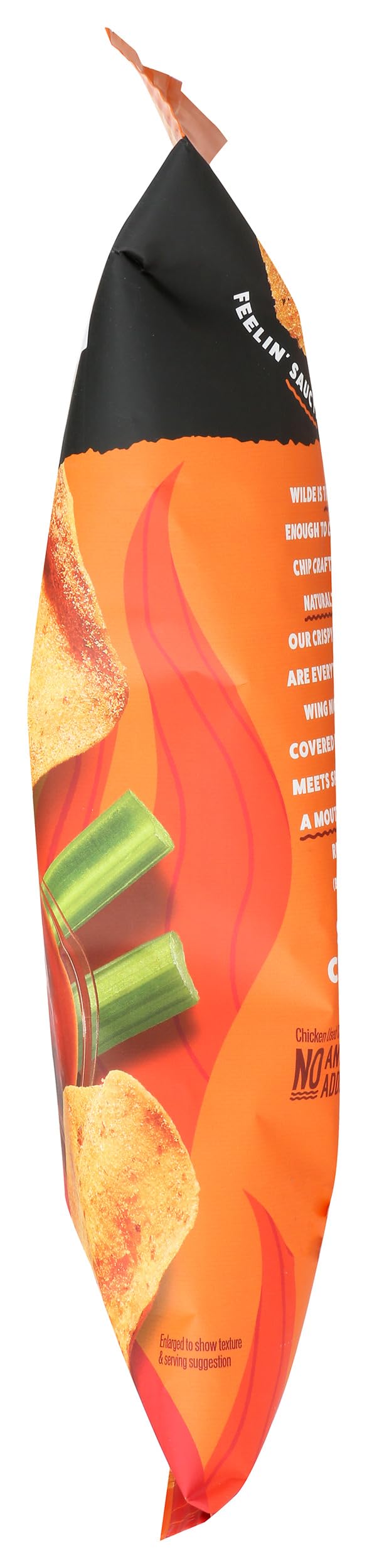 WILDE BRANDS Wilde Snacks Chips Proteína Buffalo 4oz, en estante para compra rápida.