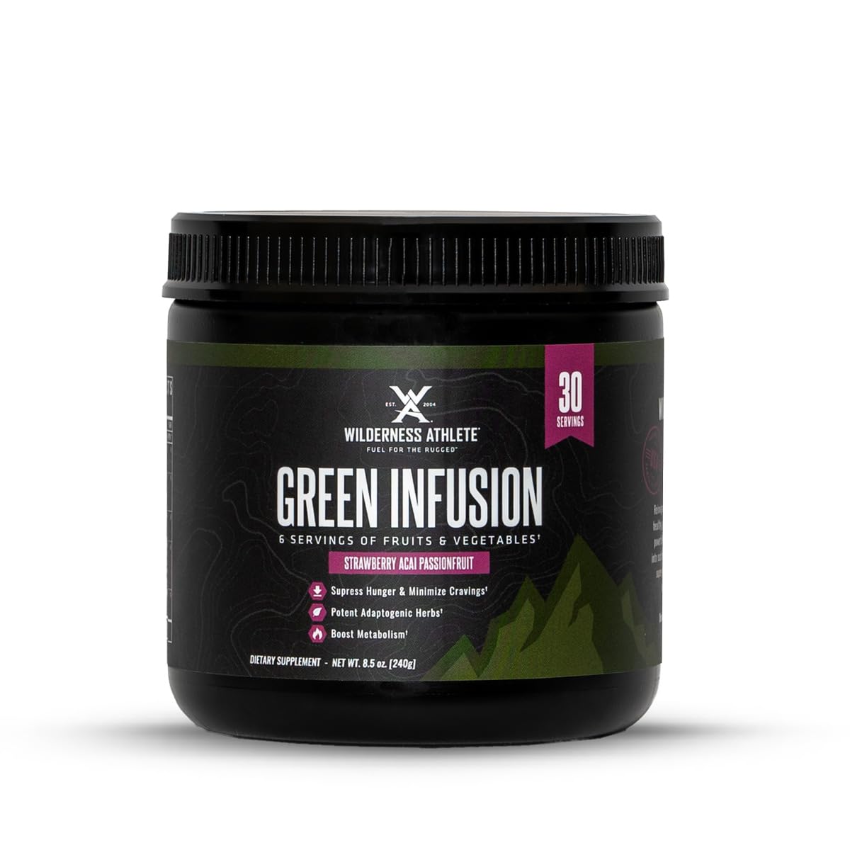 Wilderness Athlete infusión verde polvo: fuente de energía natural para batidos.