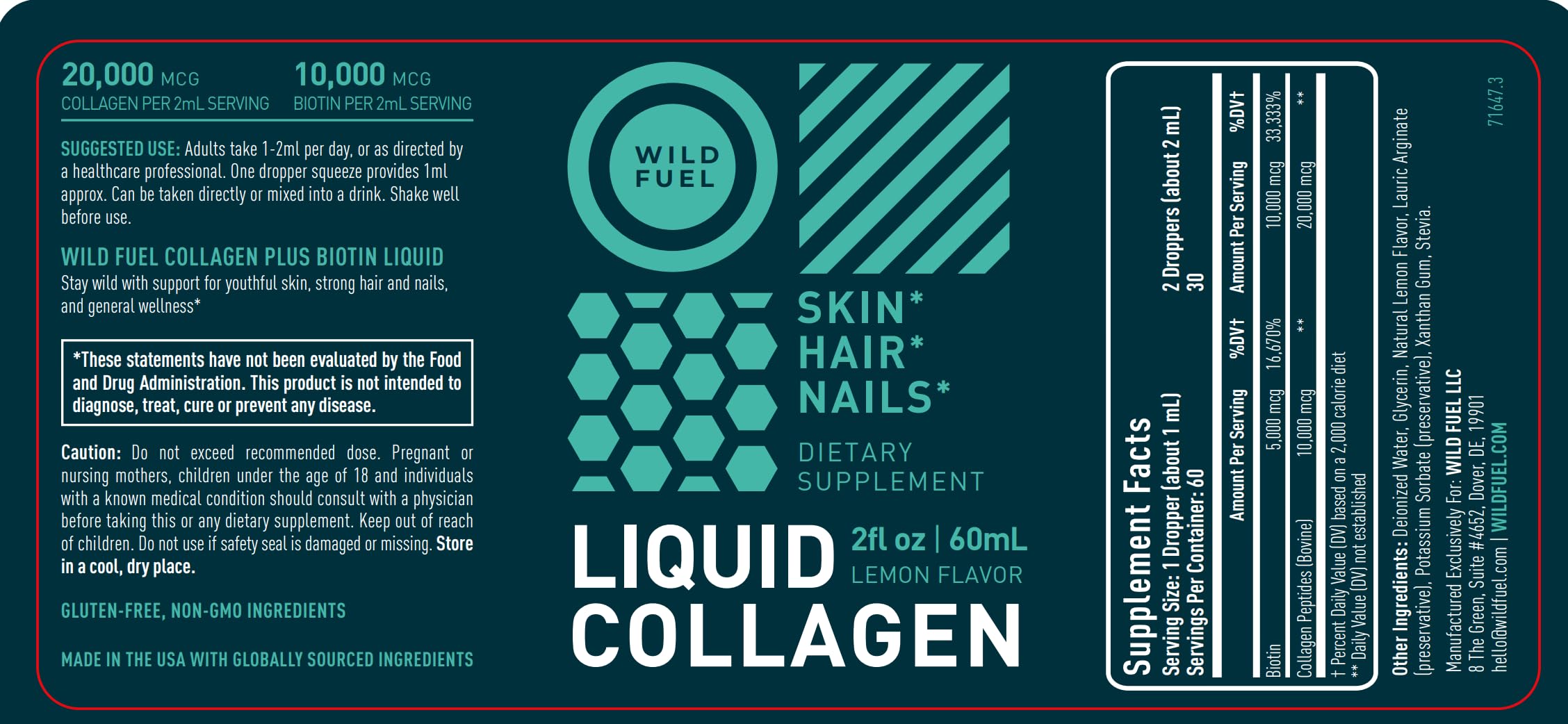 Cabello más fuerte con WildFuel colágeno y biotina