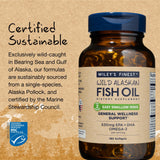 Origen sostenible de Alaska Pollock en Wiley's Finest.