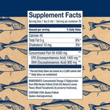Dosis de Wiley's Finest Omega-3 para uso diario con sabor a limón.