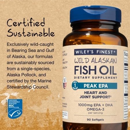 Wiley's Finest Peak EPA etiqueta detalle con información de EPA y DHA