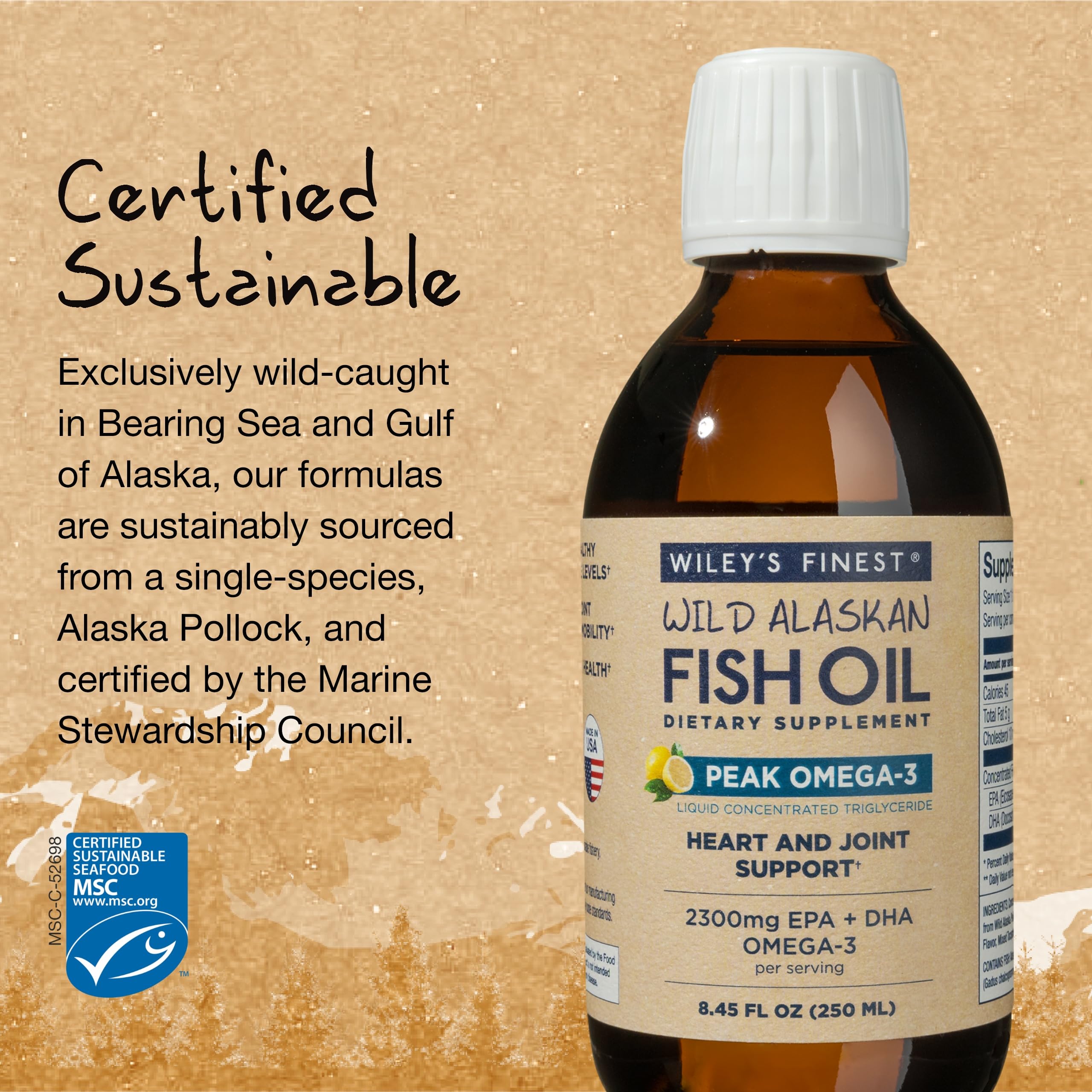 Wiley's Finest Pollock de Alaska, fuente sostenible