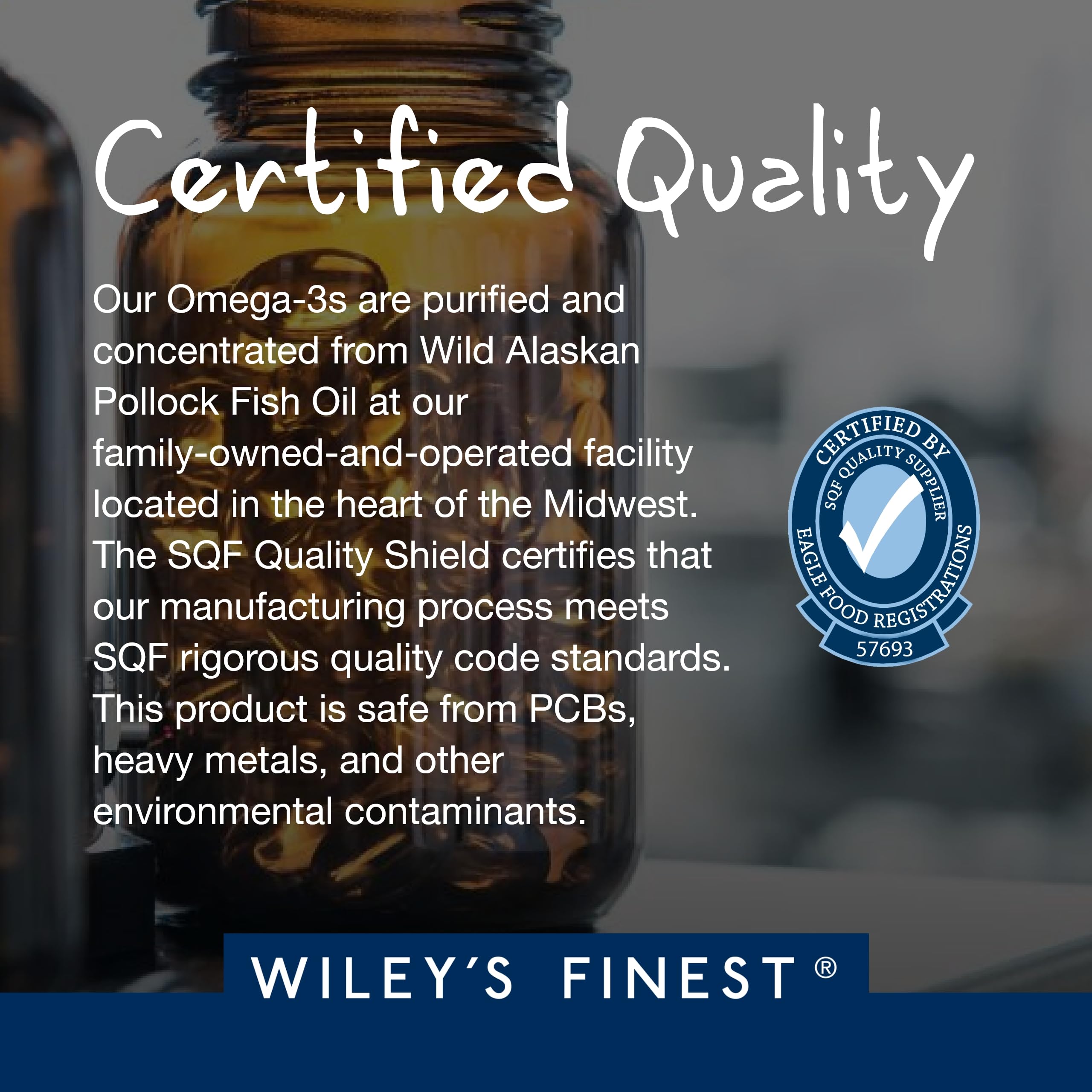 Uso diario para apoyar salud general con Wiley's Finest Omega-3.