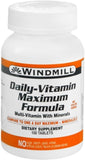 Windmill Fórmula Máxima de Vitaminas Diarias en botella, apoyo nutricional diario para energía y bienestar.
