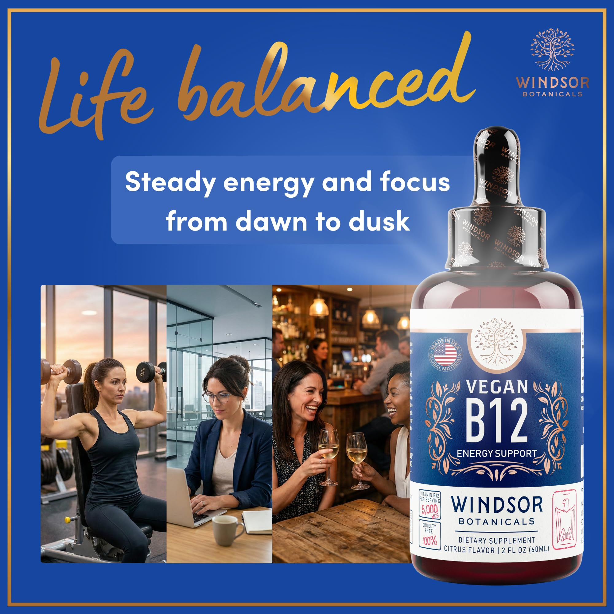 Sin gluten Windsor B12 para dietas sensibles.