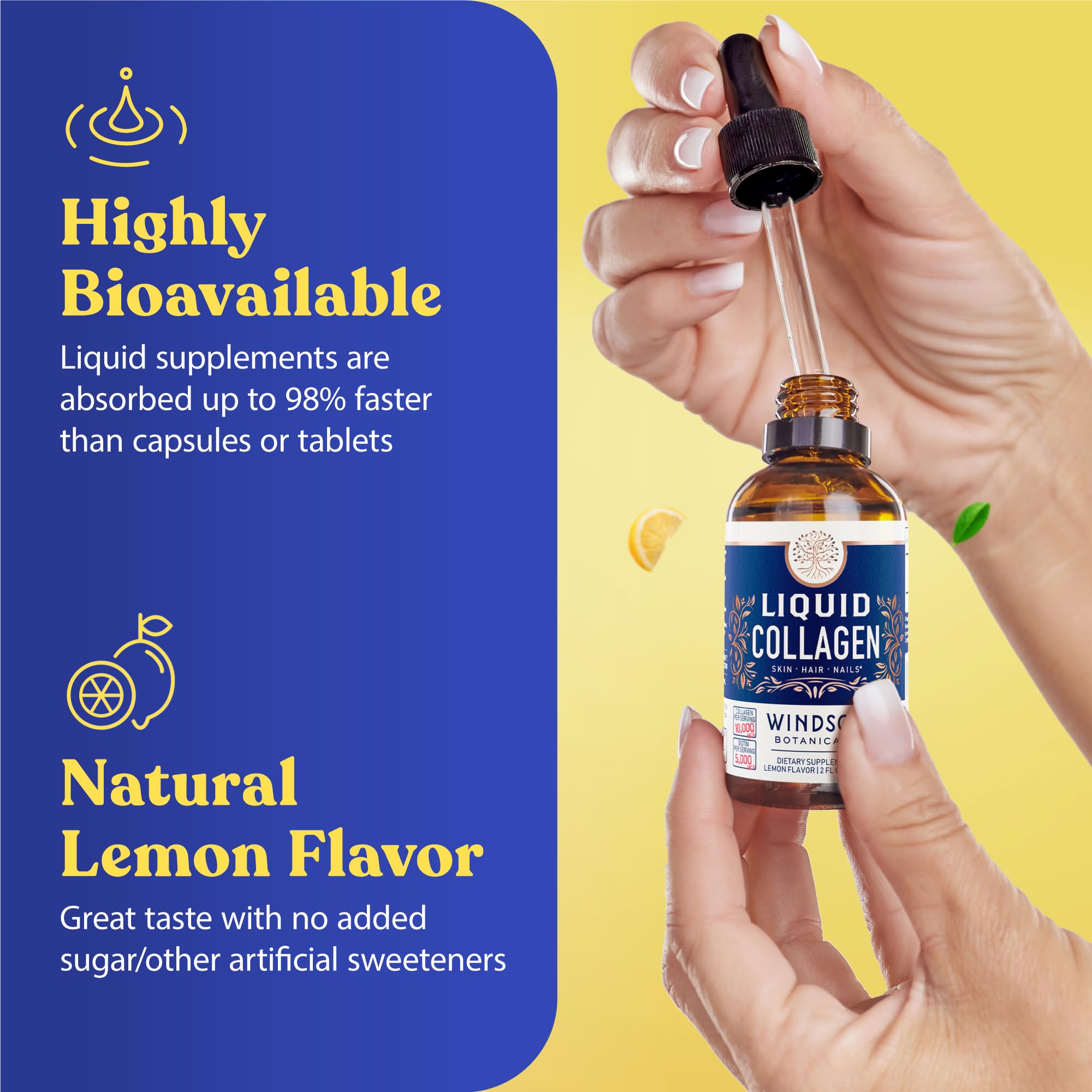 WINDSOR BOTANICALS sabor limón natural en gotas para ingerir fácilmente