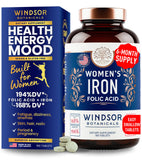 WINDSOR BOTANICALS botella de hierro suave para energía diaria.