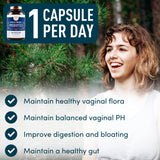 Cápsulas Windsor Botanicals 19 mil millones CFU para bienestar digestivo y vaginal.