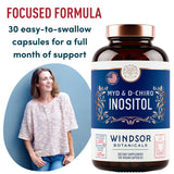 WINDSOR BOTANICALS: cápsulas de D-Chiro Inositol 40:1 para equilibrio hormonal.