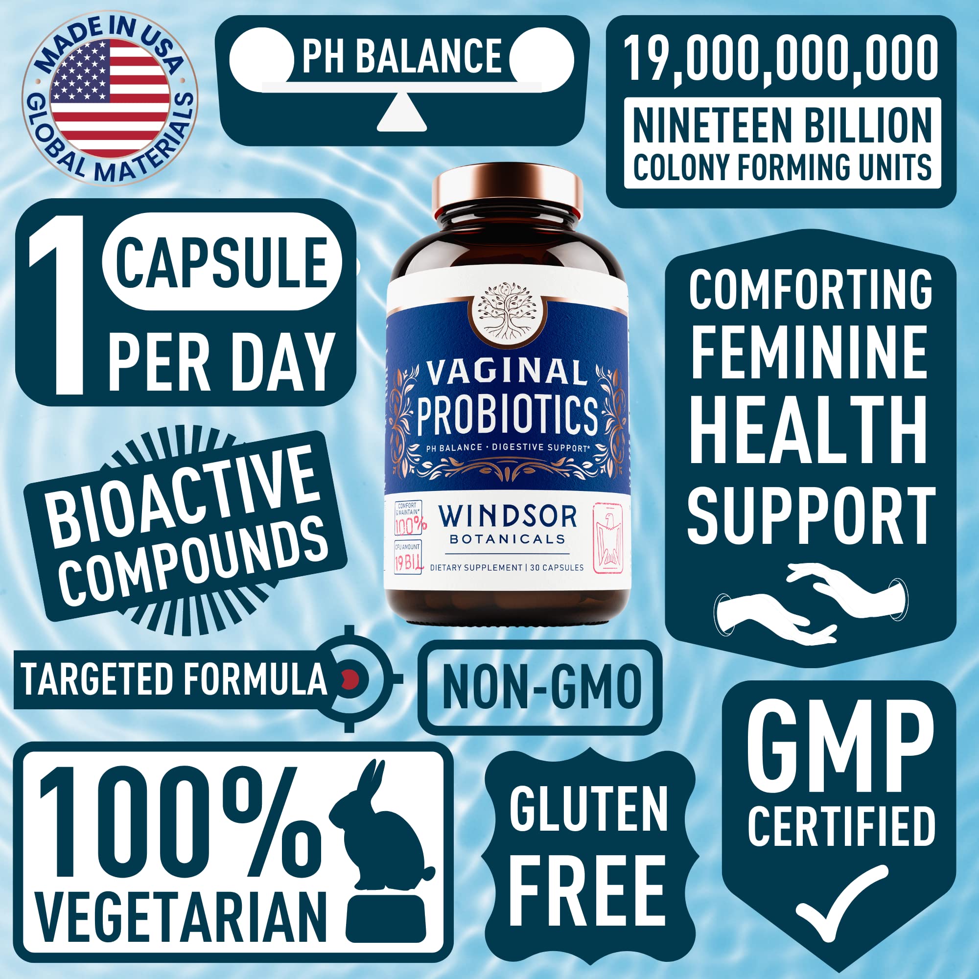 Las 15 cepas probióticas favorecen equilibrio intestinal y vaginal.