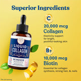 WINDSOR BOTANICALS biotina para uñas más fuertes y cabello brillante