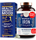 Windsor Botanicals Hierro suave 35 mg tableta para vitalidad diaria.