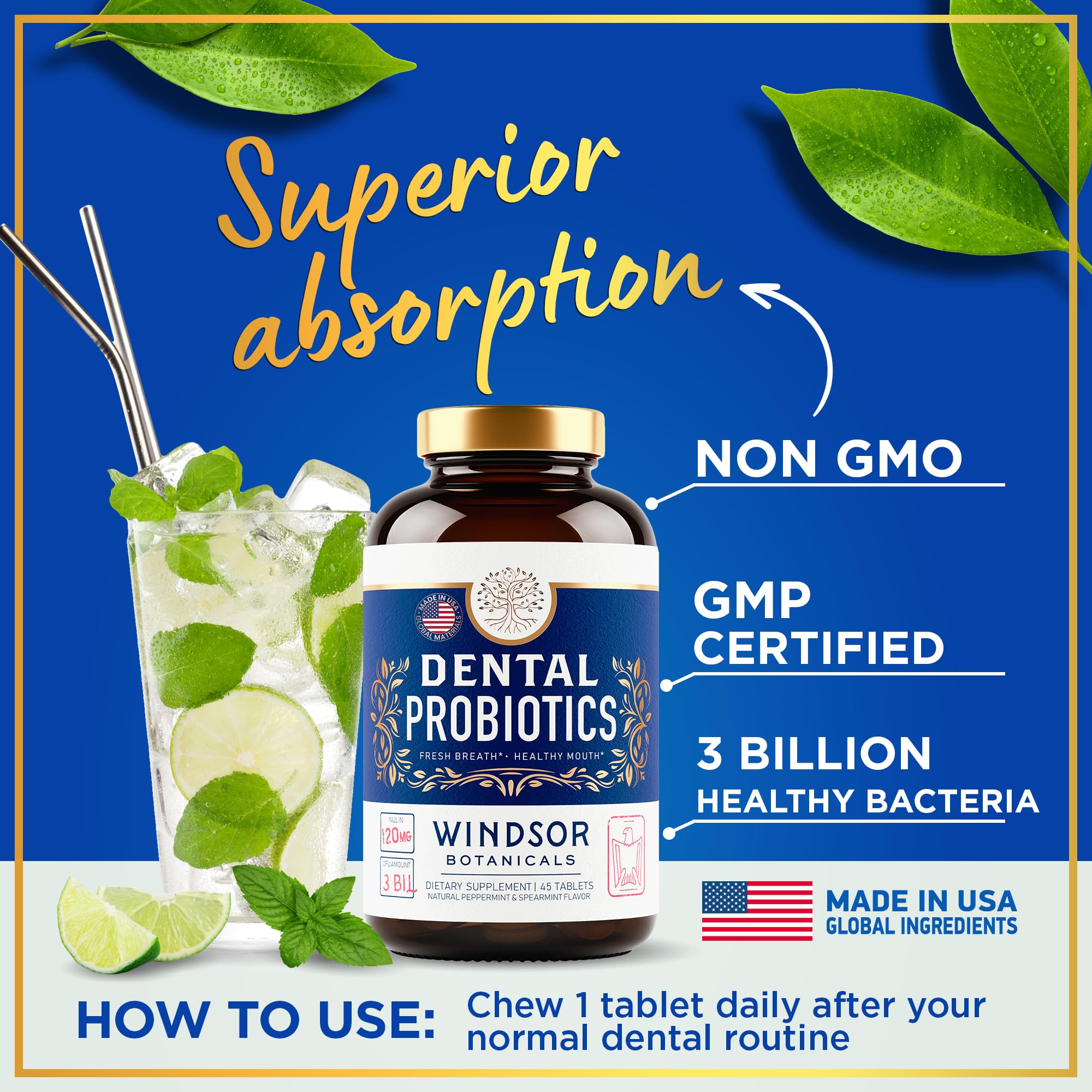 Higiene bucal diaria con Windsor Botanicals para equilibrio oral