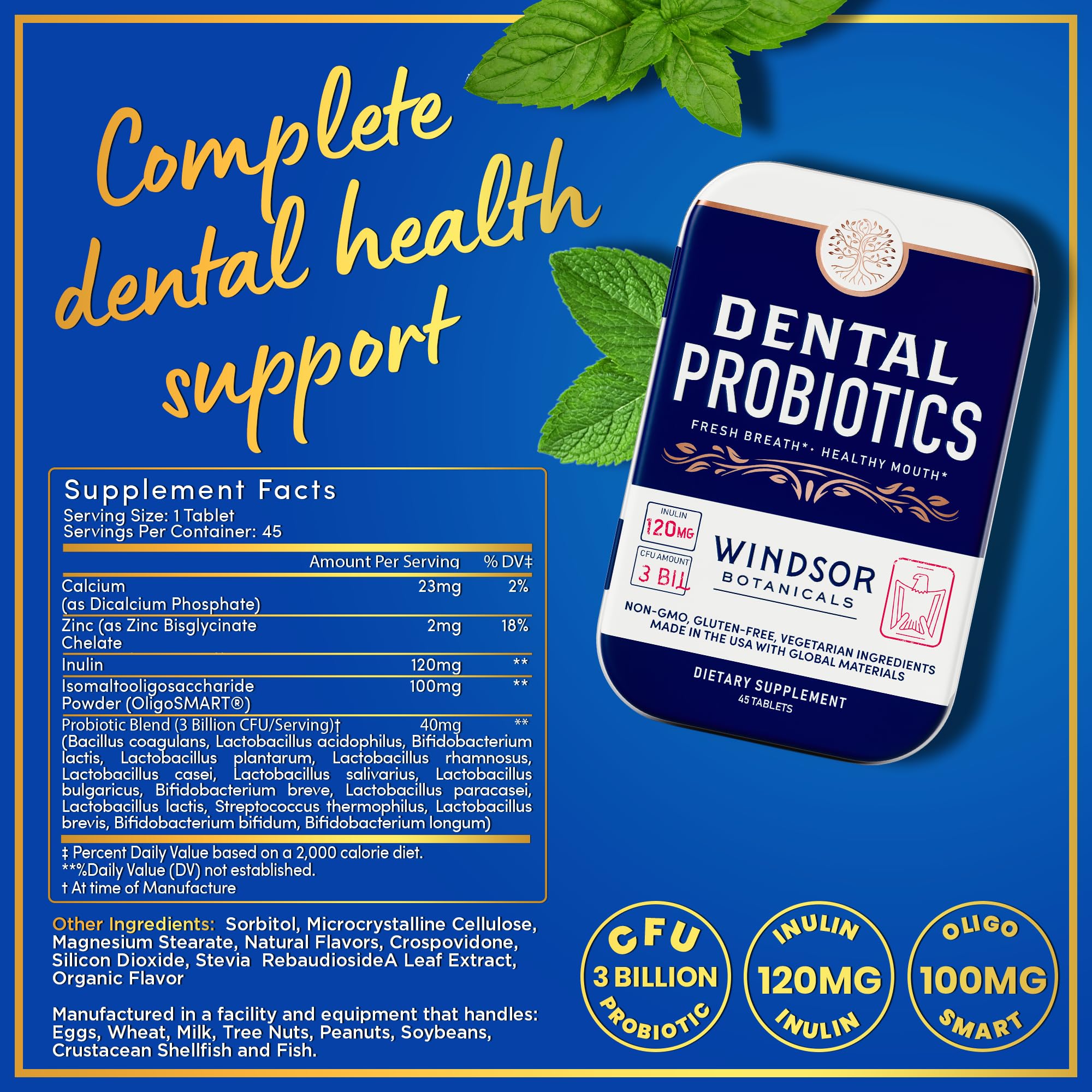 WINDSOR BOTANICALS uso diario para equilibrio de la microbiota bucal.