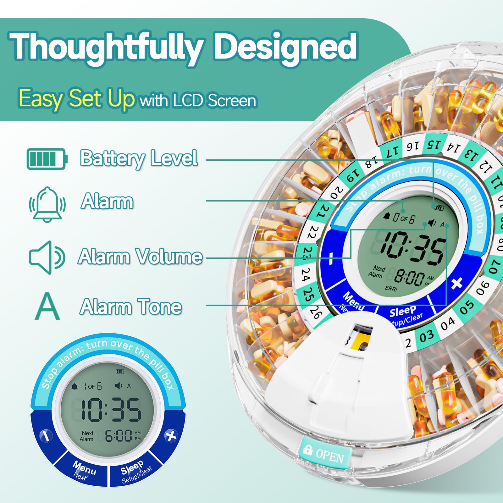 Windtrace anillos de dosificación seis tiempos para mayor precisión.