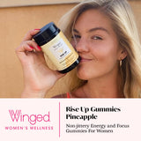 Winged Wellness Rise Up gomitas piña: sabor agradable y energía para concentrarte