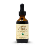 Wisdom Nutrition curcuma-incenso-mirra en botella con gotero para uso diario y práctico.