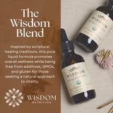 Wisdom Nutrition gotas de curcuma e incienso muestran absorción rápida para energía sostenida.