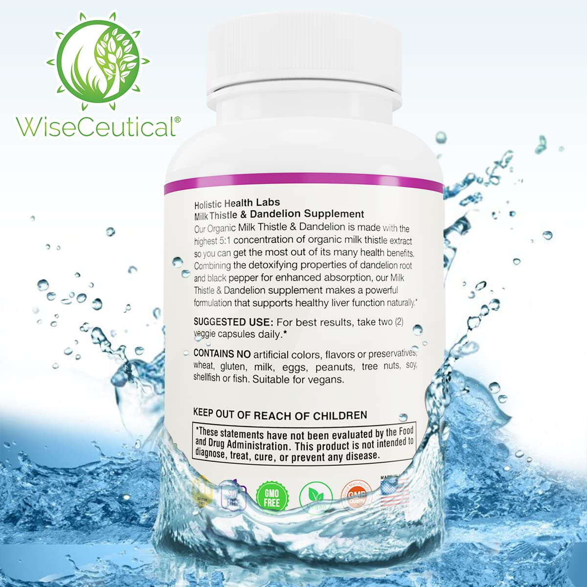 Wiseceutical Ingredientes naturales en una fórmula de triple acción.
