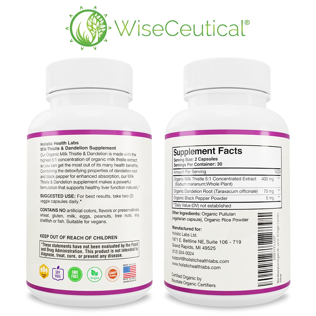 Wiseceutical Pimienta Negra orgánica mejora la absorción de la fórmula.